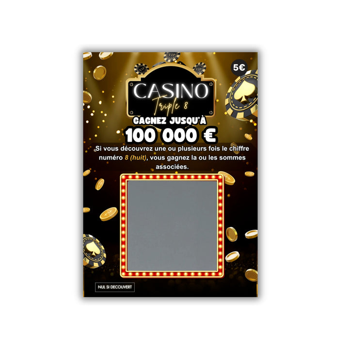 Casino Triple 8 - Carte à Gratter Annonce de Grossesse