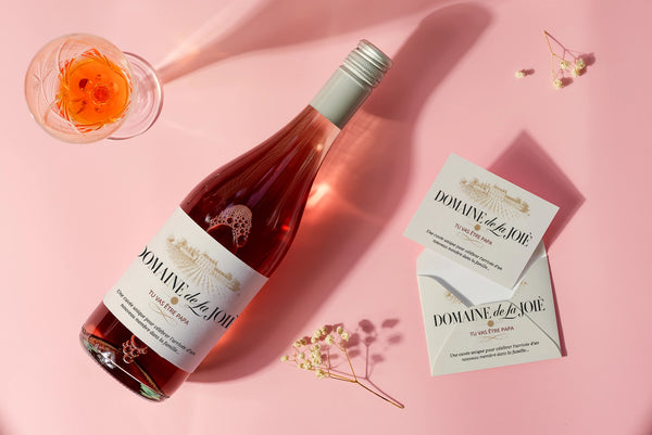 Étiquette vin pour annoncer une grossesse style 1 - Message : "Tu vas être PAPA"  - A coller sur les bouteilles