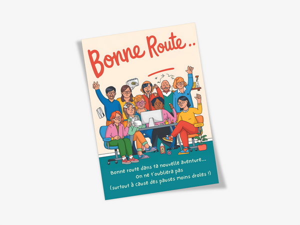 Carte de Départ "Bonne route" pour Collègue