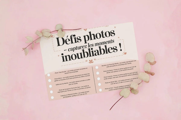 Jeu "Défis Photo" pour toute célébration