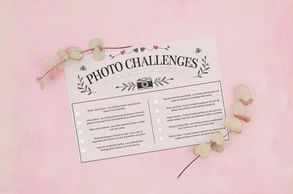 Jeu "Photo Challenges" - Défis photos pour mariages, anniversaires, soirées entre amis